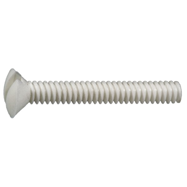 Midwest Fastener #6-32 x 1 in Slotted Oval Machine Screw, Zinc Plated Nylon, 15 PK 33296 - main
